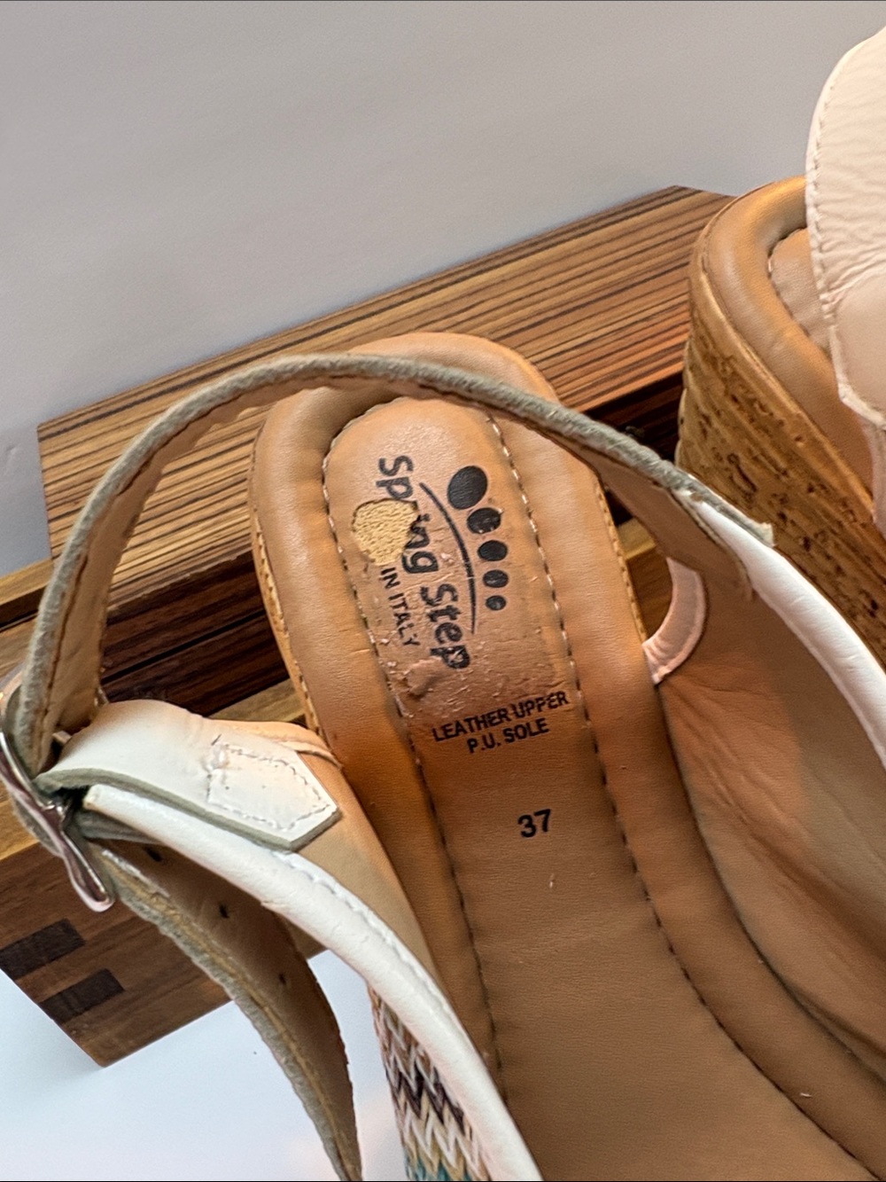 Italian Leather Wedges- Spring Step - Picture 5 of 10